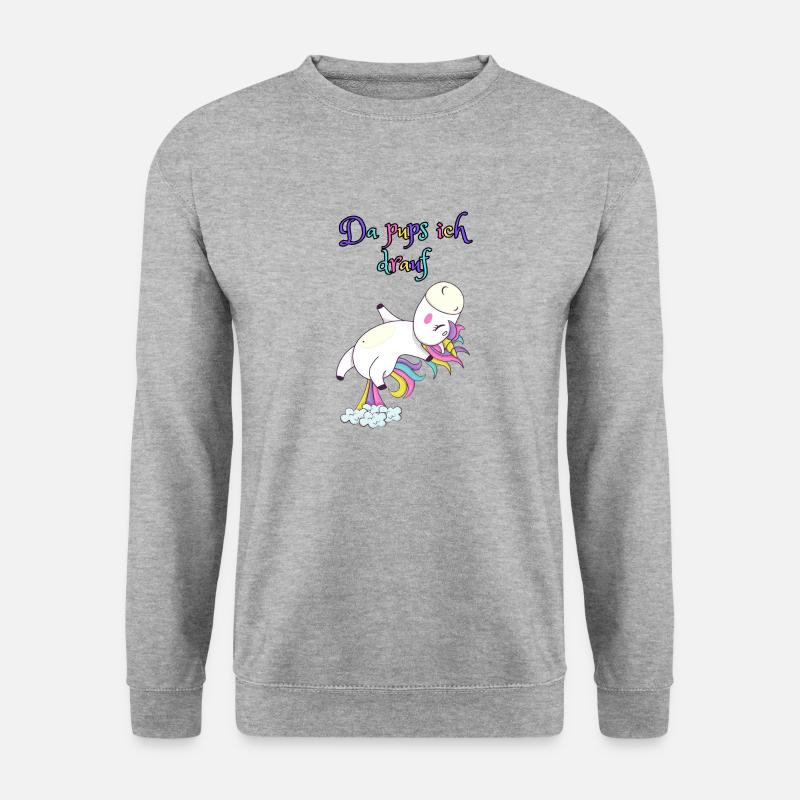 Da pups ich drauf - Unisex Pullover - Weißgrau meliert