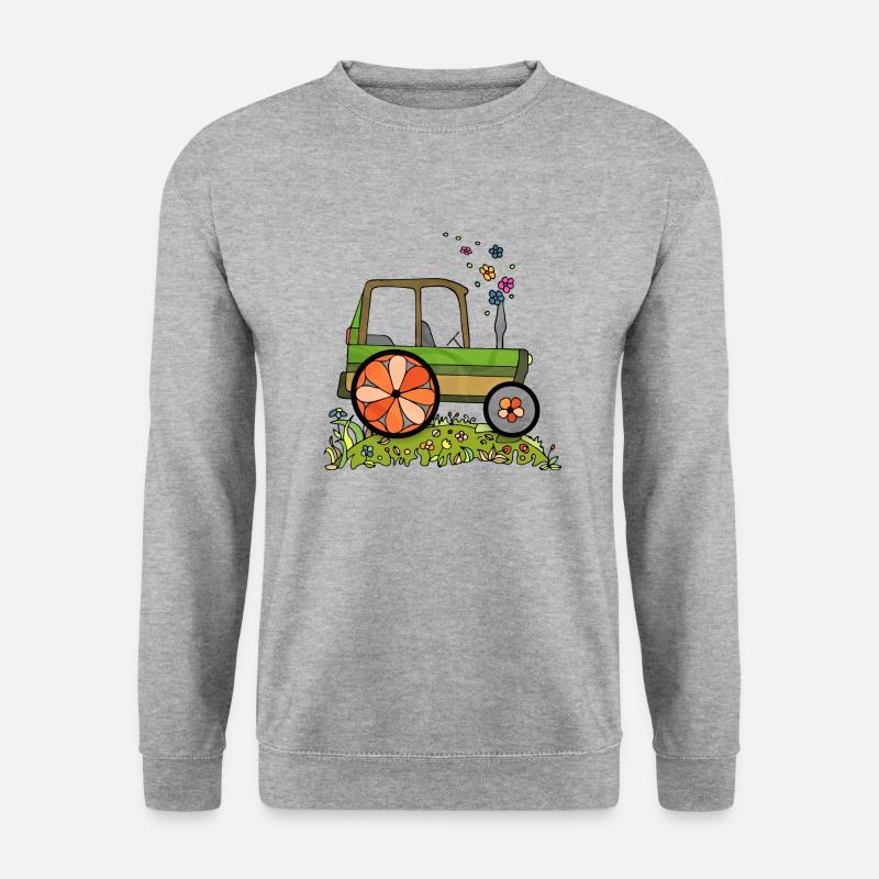 Traktor - Unisex Pullover - Weißgrau meliert