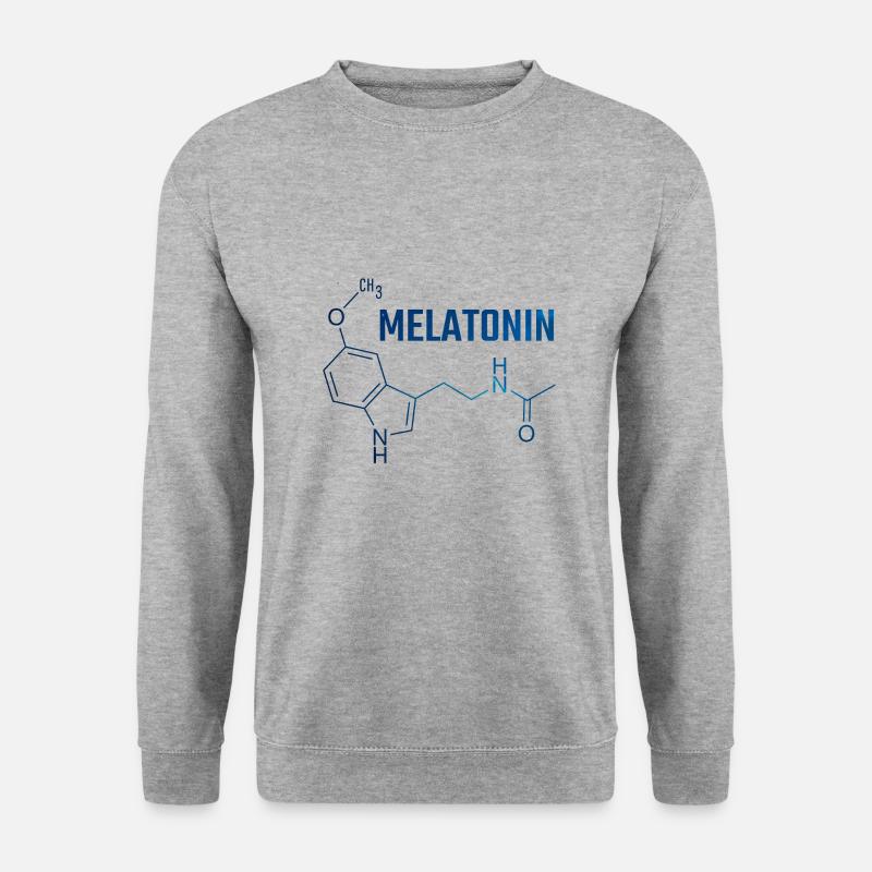 melatonin molecule - Unisex Sweatshirt - salt & pepper