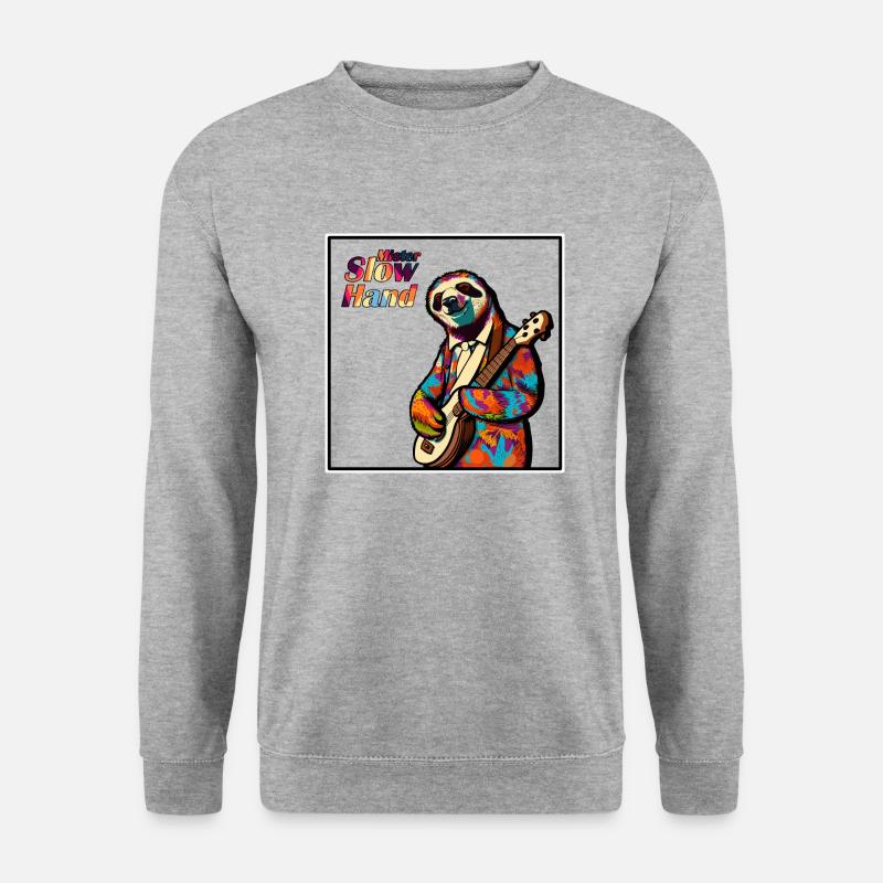 Mister Slow Hand - Unisex Pullover - Weißgrau meliert