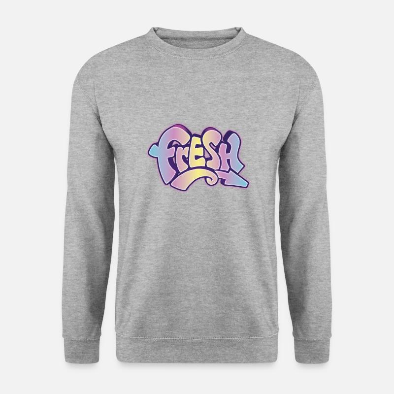 Fresh Graffiti - Unisex Pullover - Weißgrau meliert