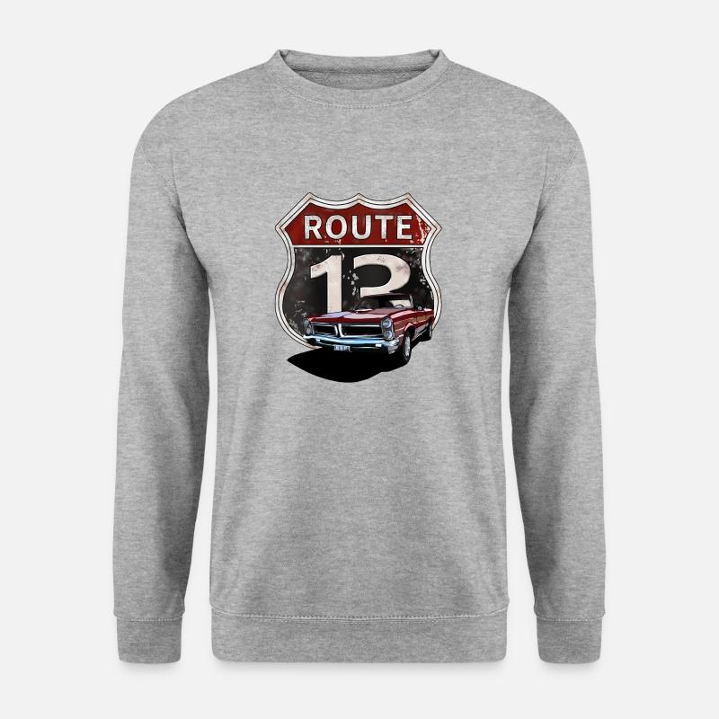 Route 13 - Unisex Pullover - Weißgrau meliert