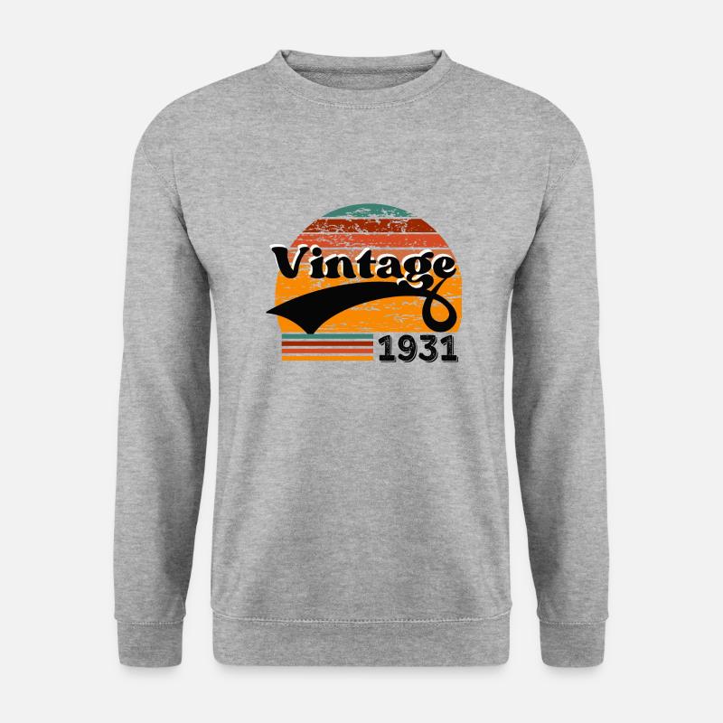 Jahrgang 1931 - Unisex Pullover - Weißgrau meliert