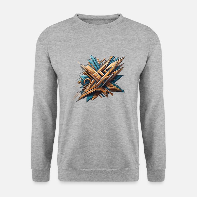 Conception de graffitis fous cool - Sweat-shirt Unisexe - gris chiné