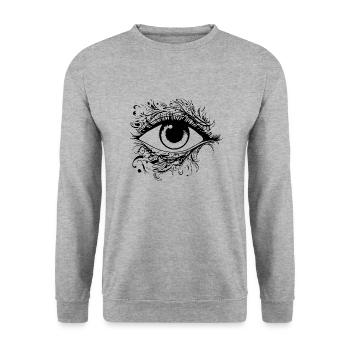 Auge Augen Augenarzt - Unisex Pullover - Weißgrau meliert - Vorne - Alina (178cm) & Michal (187cm)