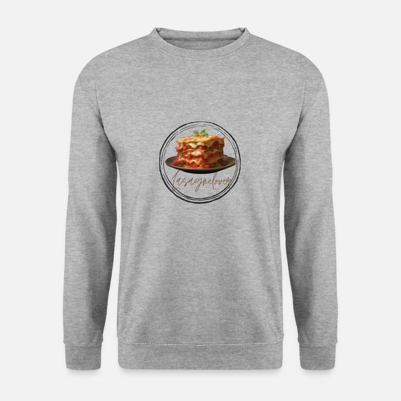 Lasagnelover - Unisex Pullover - Weißgrau meliert
