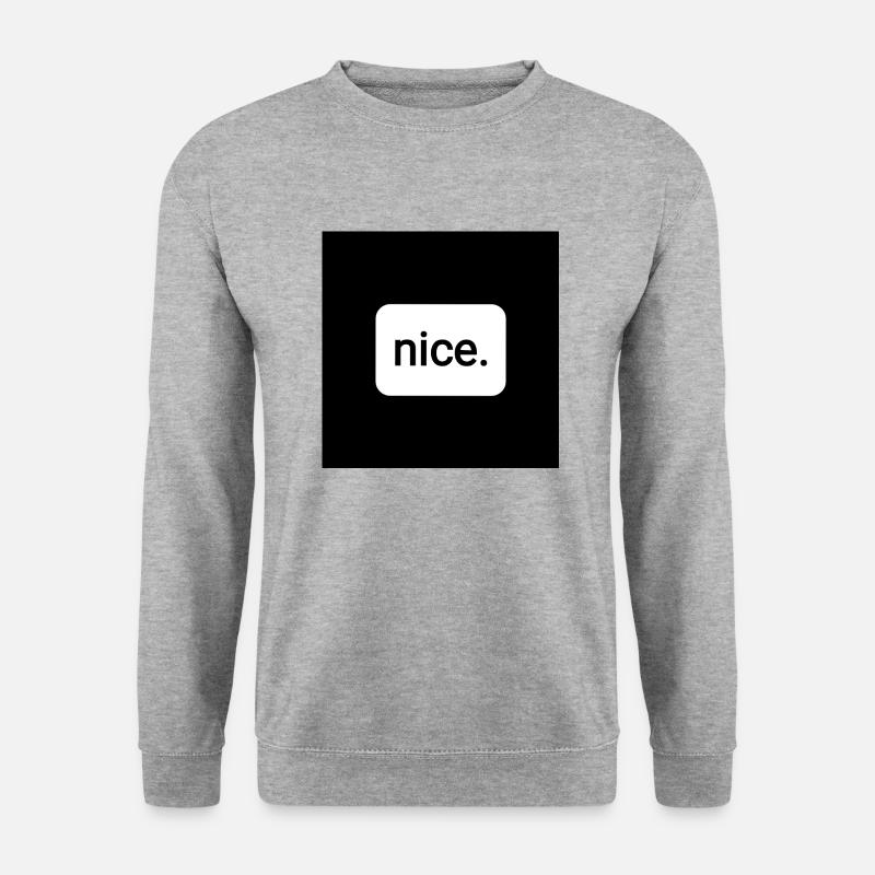 nice - Unisex Pullover - Weißgrau meliert