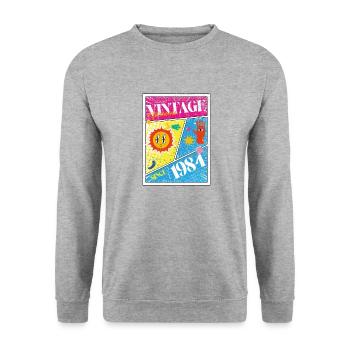 Millésime 1984 - Sweat-shirt Unisexe - gris chiné - Devant - Alina (178cm) & Michal (187cm)