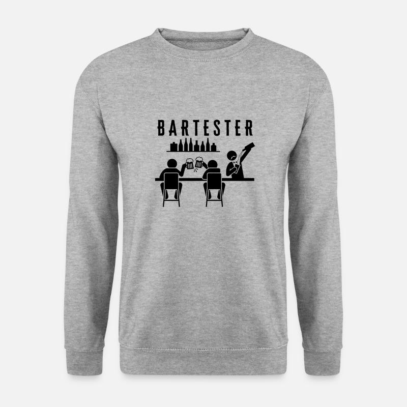 Bartester - Unisex Pullover - Weißgrau meliert