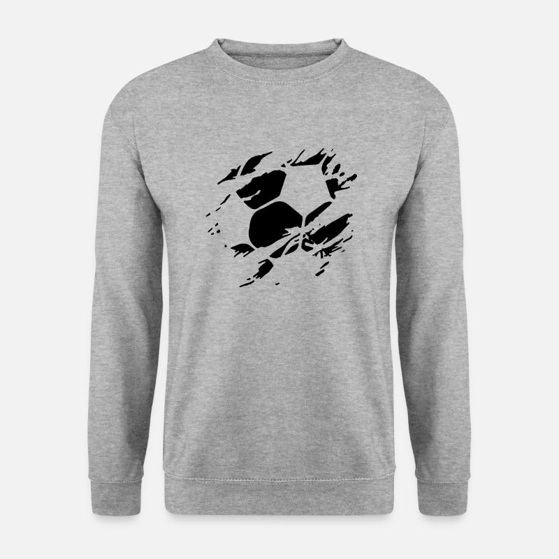 Kick Kunst Schwarz - Unisex Pullover - Weißgrau meliert