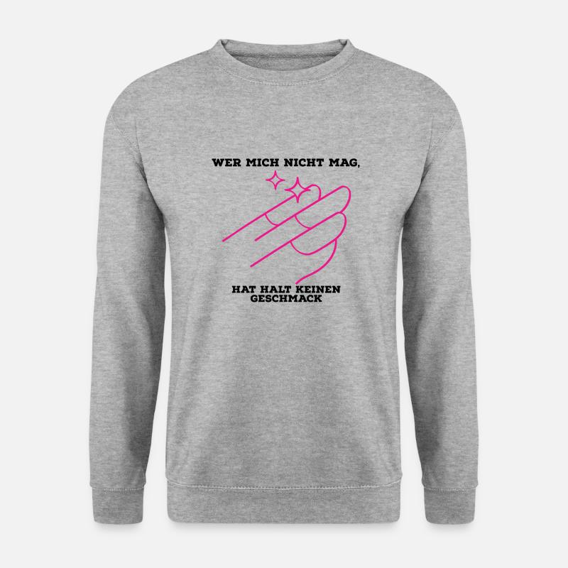 Wer mich nicht mag, hat halt... - Unisex Pullover - Weißgrau meliert