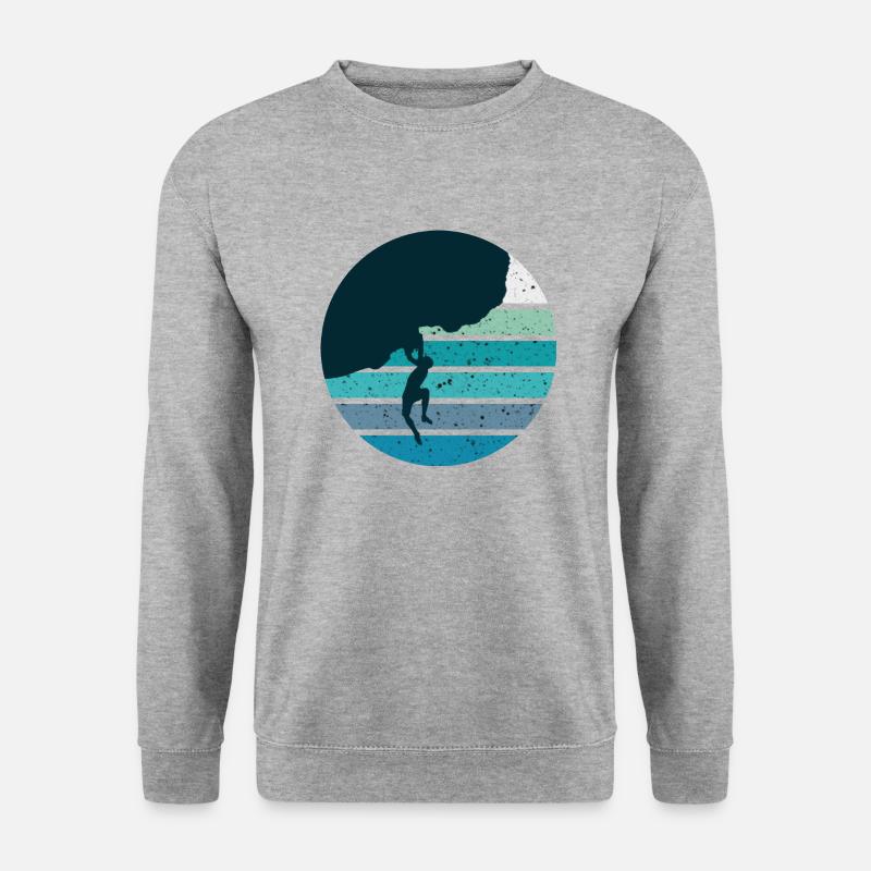klettern/bouldern - Unisex Pullover - Weißgrau meliert