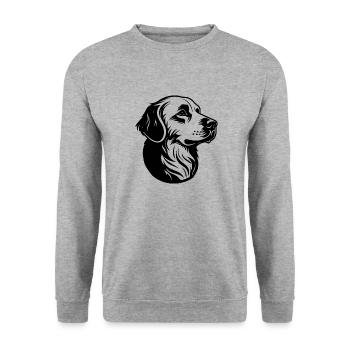 Golden Retriever - Unisex Sweatshirt - salt & pepper - Front - Alina (178cm) & Michal (187cm)