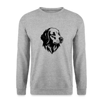 Golden retriever - Sweat-shirt Unisexe - gris chiné - Devant - Alina (178cm) & Michal (187cm)