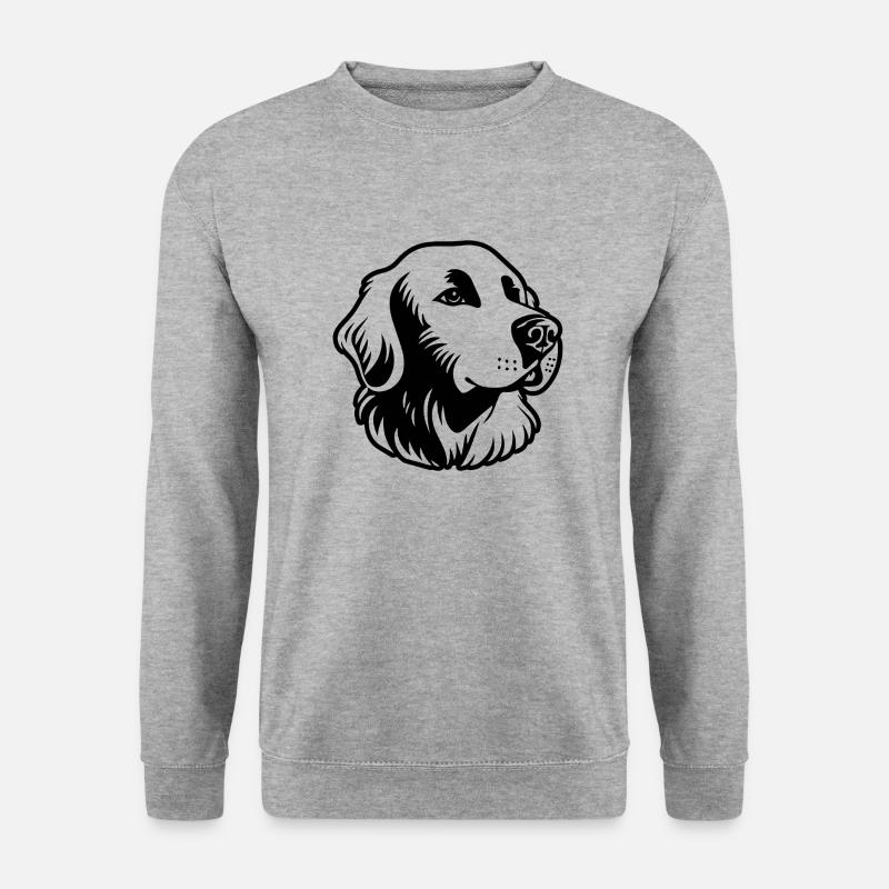 Golden Retriever - Unisex Pullover - Weißgrau meliert