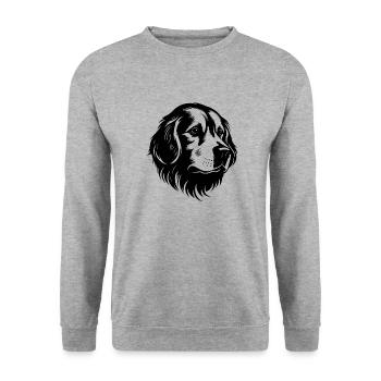 Golden retriever - Sweat-shirt Unisexe - gris chiné - Devant - Alina (178cm) & Michal (187cm)