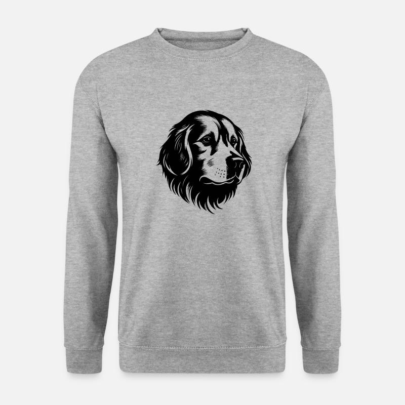 Golden Retriever - Unisex Pullover - Weißgrau meliert