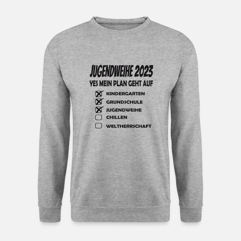 jugendweihe 2023 Part1 - Unisex Pullover - Weißgrau meliert