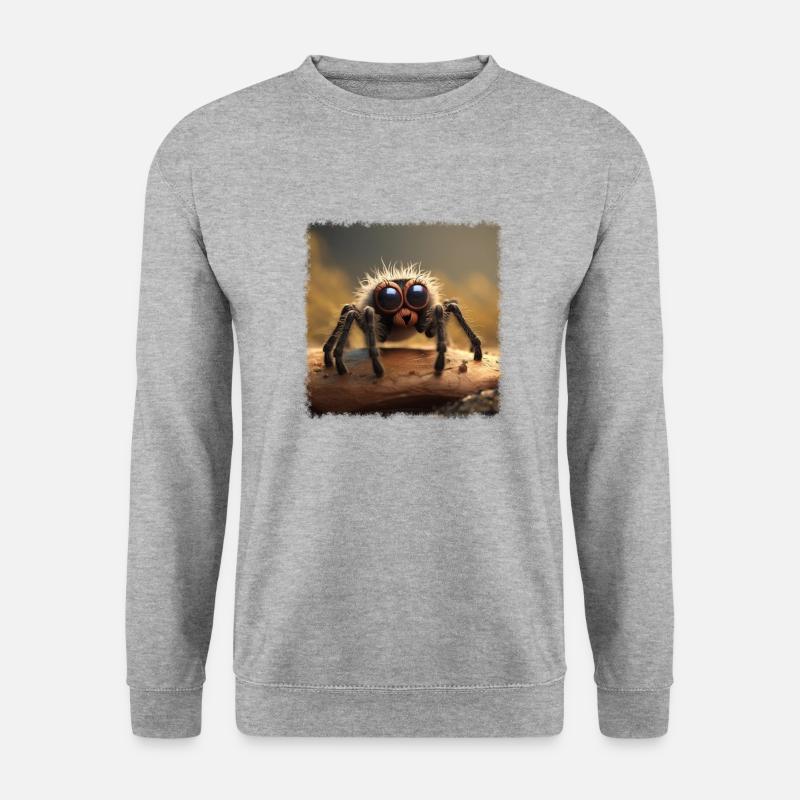 Süße Spinne - Unisex Pullover - Weißgrau meliert