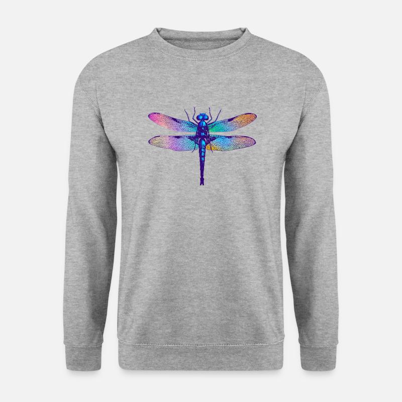 Libelle - Unisex Pullover - Weißgrau meliert