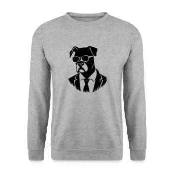 Boxer Dog Dog Breeds - Unisex Sweatshirt - salt & pepper - Front - Alina (178cm) & Michal (187cm)