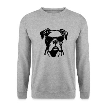 Boxer Dog Dog Breeds - Unisex Sweatshirt - salt & pepper - Front - Alina (178cm) & Michal (187cm)