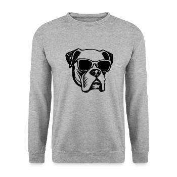Boxer Dog Dog Breeds - Unisex Sweatshirt - salt & pepper - Front - Alina (178cm) & Michal (187cm)