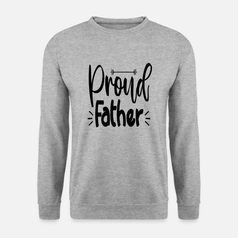 Proud Father - Unisex Pullover - Weißgrau meliert