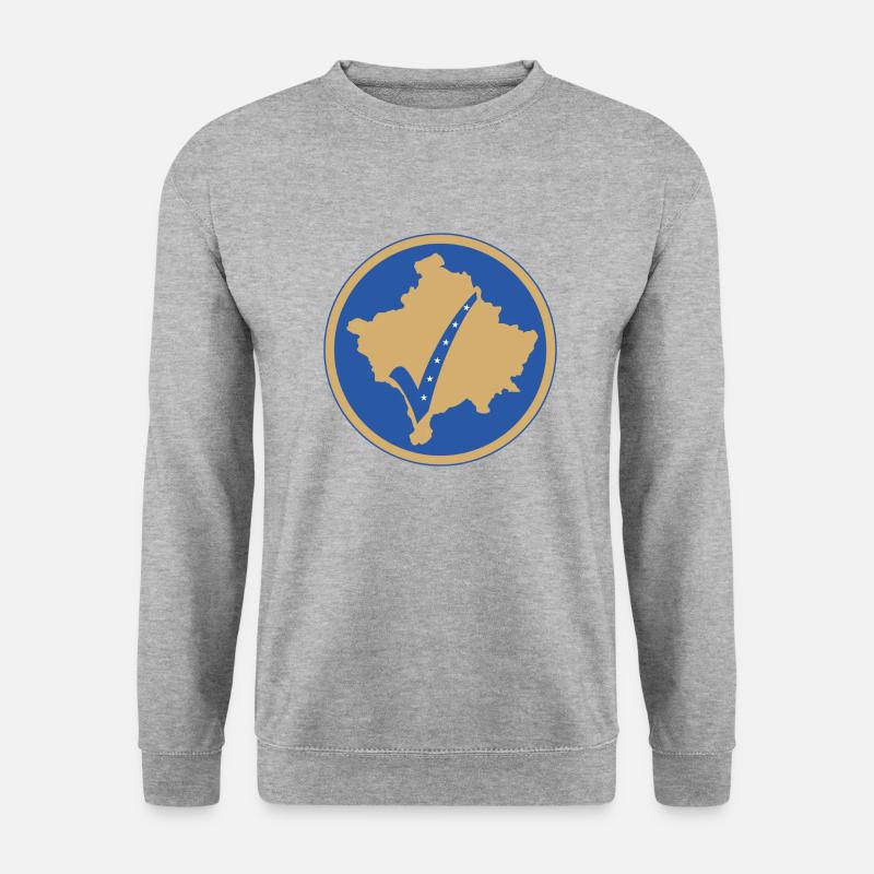Kosova - Unisex Pullover - Weißgrau meliert