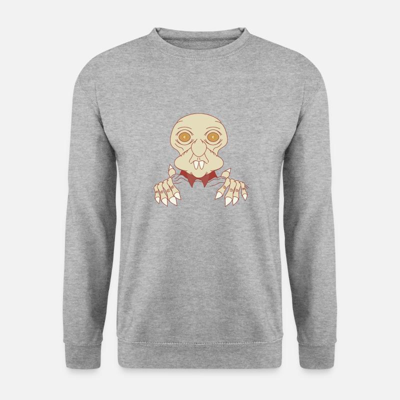 BUHRUF - Unisex Pullover - Weißgrau meliert