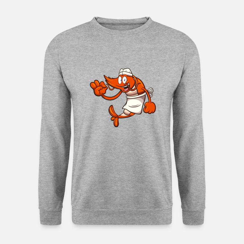 Garnelen-Koch - Unisex Pullover - Weißgrau meliert