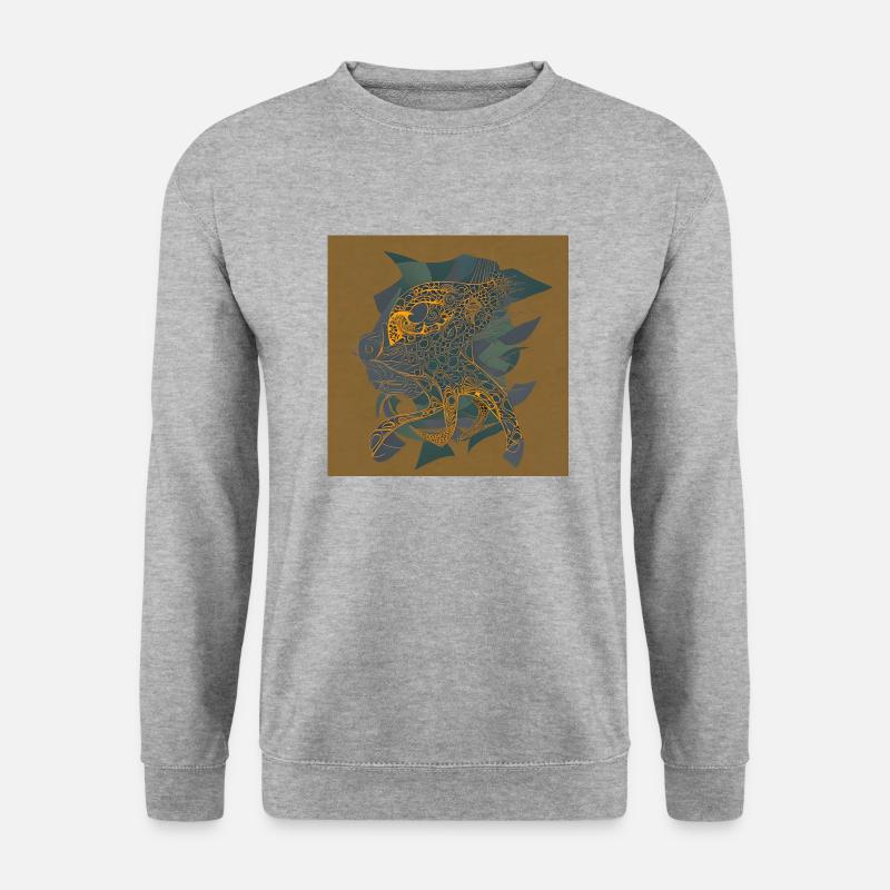 Lion - Unisex Pullover - Weißgrau meliert