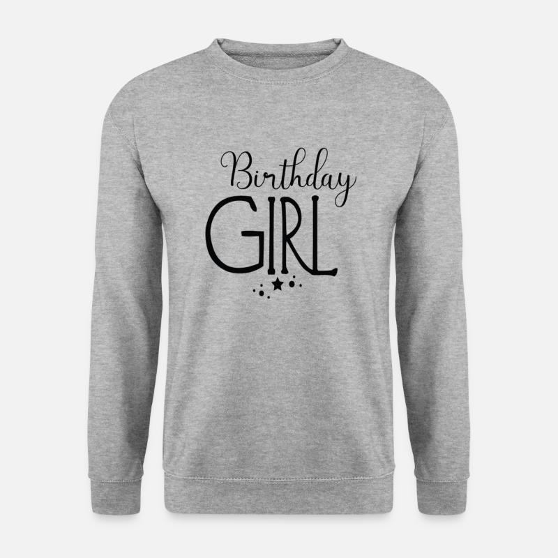 Birthday Girl - Unisex Pullover - Weißgrau meliert