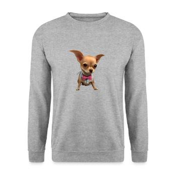 Chihuahua Puppy Dogs Chihuahua Dog Dog Owners - Unisex Sweatshirt - salt & pepper - Front - Alina (178cm) & Michal (187cm)