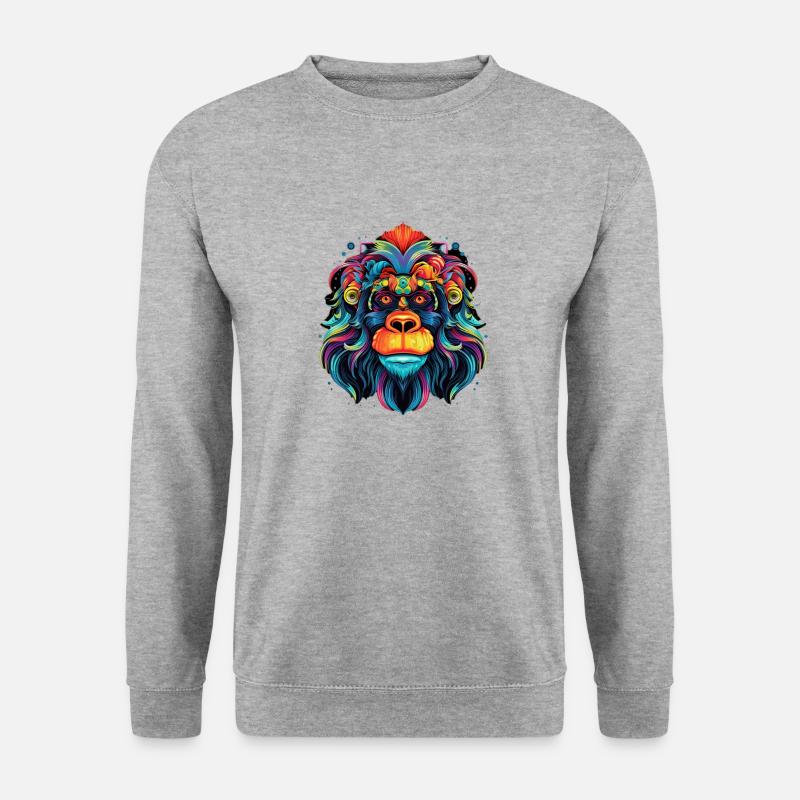 Orang Utan - Unisex Pullover - Weißgrau meliert