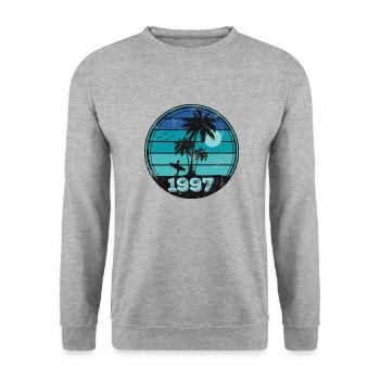 Millésime 1997 - Sweat-shirt Unisexe - gris chiné - Devant - Alina (178cm) & Michal (187cm)
