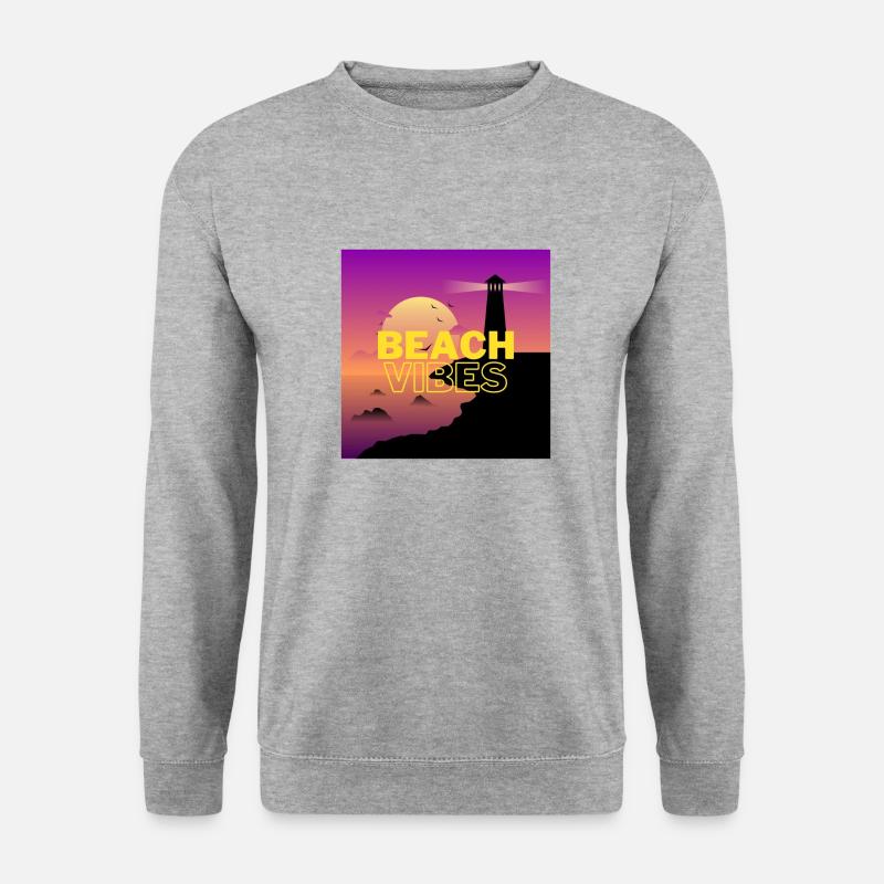 Beach 2 - Unisex Pullover - Weißgrau meliert