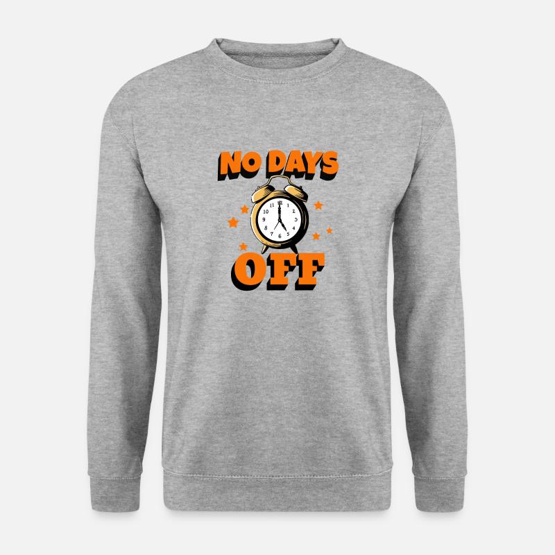 No Days Off - Unisex Pullover - Weißgrau meliert