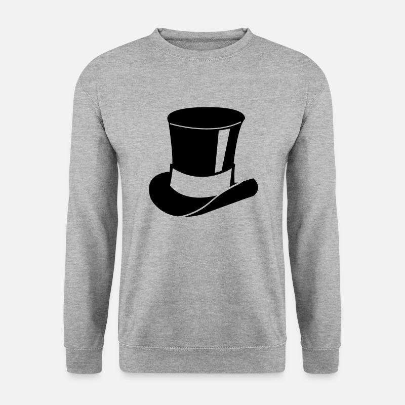 zylinder - Unisex Pullover - Weißgrau meliert