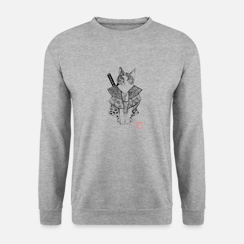 Chatmourai - Unisex Pullover - Weißgrau meliert