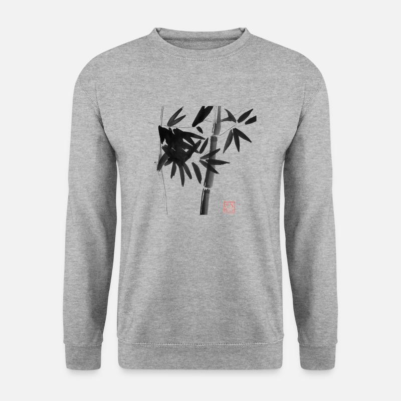 Voller Baboo - Unisex Pullover - Weißgrau meliert
