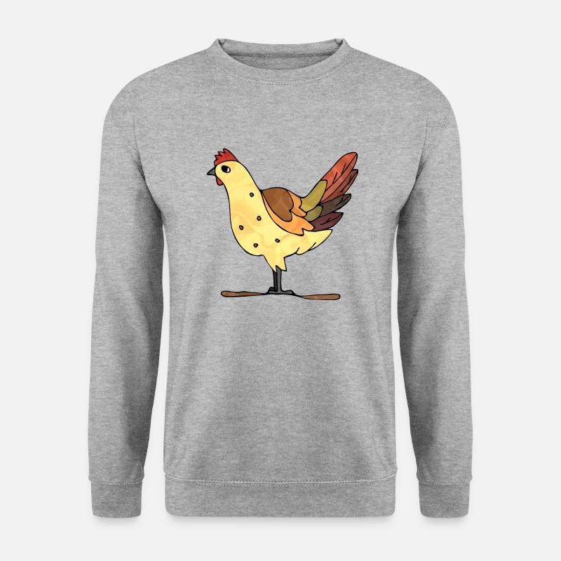 Henne - Unisex Pullover - Weißgrau meliert