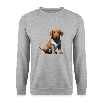 Labrador Retriever chiot Labrador propriétaire - Sweat-shirt Unisexe - gris chiné - Devant - Alina (178cm) & Michal (187cm)
