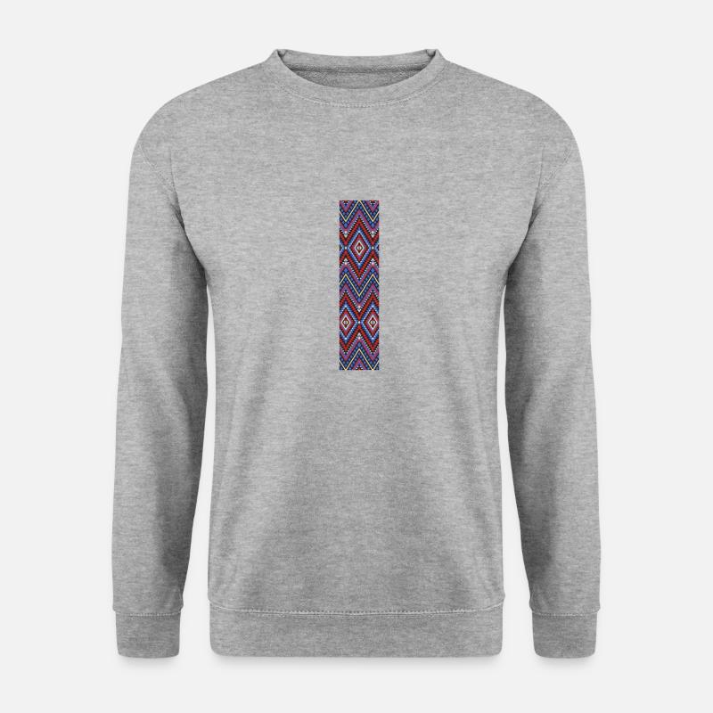 Monogram Letter I- geometric pattern - Unisex Sweatshirt - salt & pepper