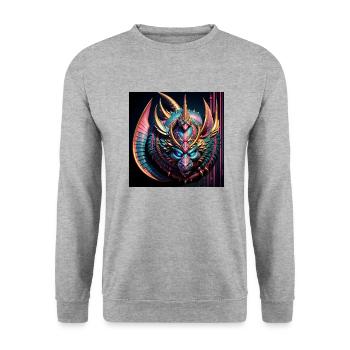 Fantastic creature shield - Unisex Sweatshirt - salt & pepper - Front - Alina (178cm) & Michal (187cm)