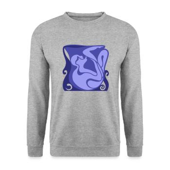 Liebe dein Gefäß. Selbstliebe und Körperakzeptanz - Unisex Pullover - Weißgrau meliert - Vorne - Alina (178cm) & Michal (187cm)