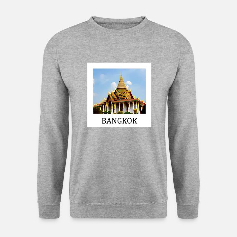 Bangkok - Unisex Pullover - Weißgrau meliert
