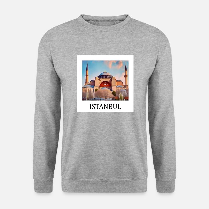 Istanbul - Unisex Pullover - Weißgrau meliert