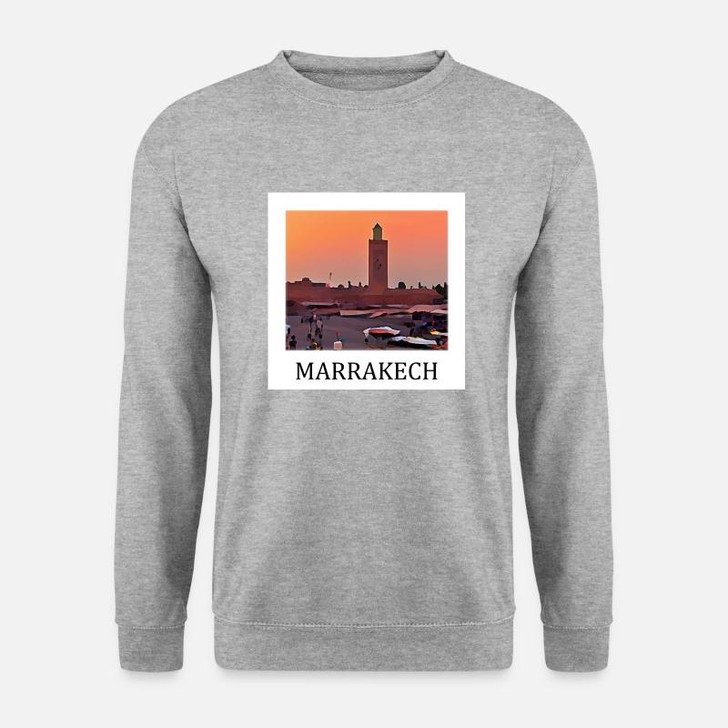 Marrakesch - Unisex Pullover - Weißgrau meliert