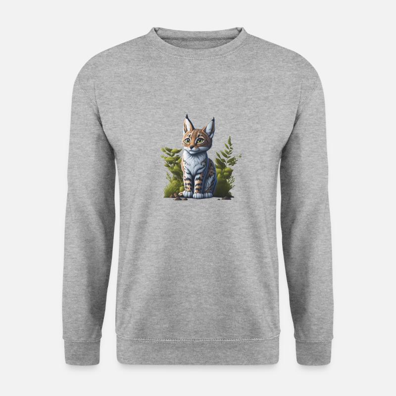 Kleiner Luchs - Unisex Pullover - Weißgrau meliert